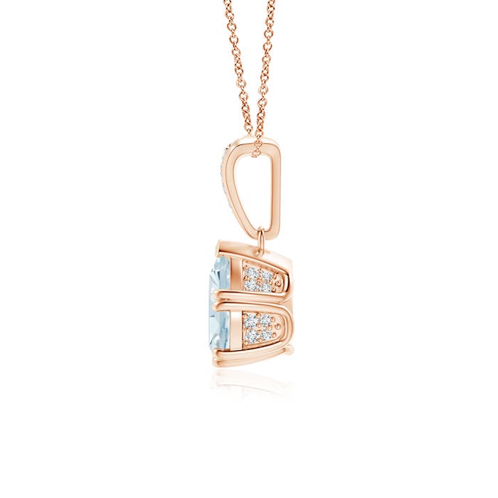 A - Aquamarine / 1 CT / 14 KT Rose Gold