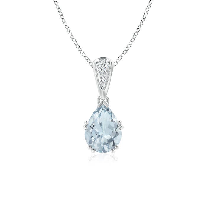 A - Aquamarine / 1 CT / 14 KT White Gold