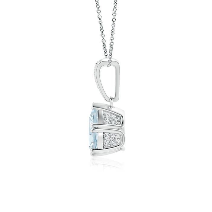 A - Aquamarine / 1 CT / 14 KT White Gold