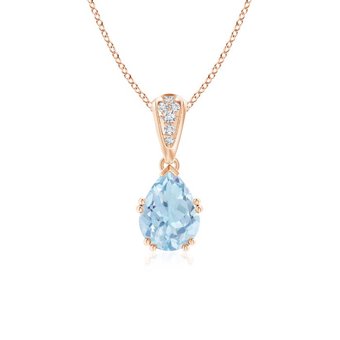 AA - Aquamarine / 1 CT / 14 KT Rose Gold