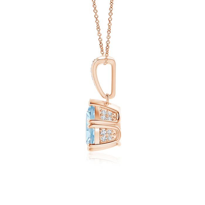 AA - Aquamarine / 1 CT / 14 KT Rose Gold