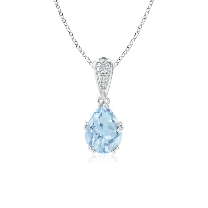 AA - Aquamarine / 1 CT / 14 KT White Gold