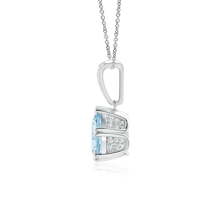 AA - Aquamarine / 1 CT / 14 KT White Gold