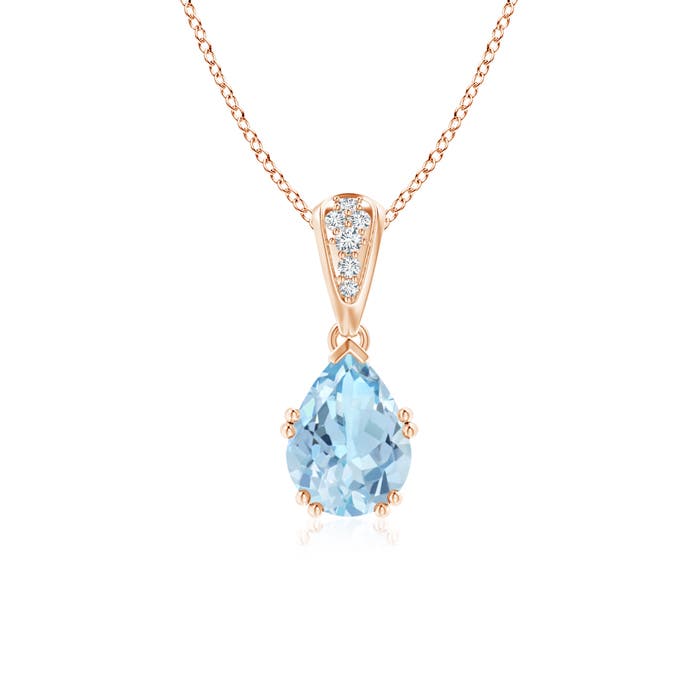 AAA - Aquamarine / 1 CT / 14 KT Rose Gold