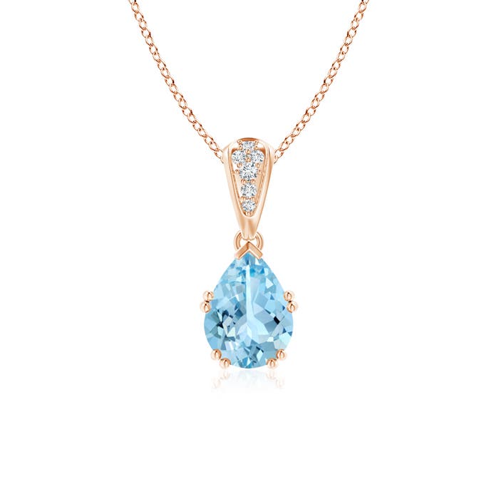 AAAA - Aquamarine / 1 CT / 14 KT Rose Gold