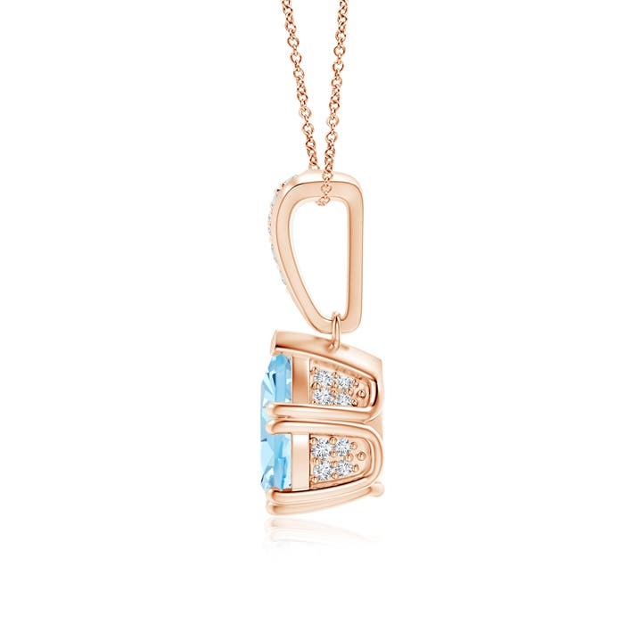 AAAA - Aquamarine / 1.51 CT / 14 KT Rose Gold