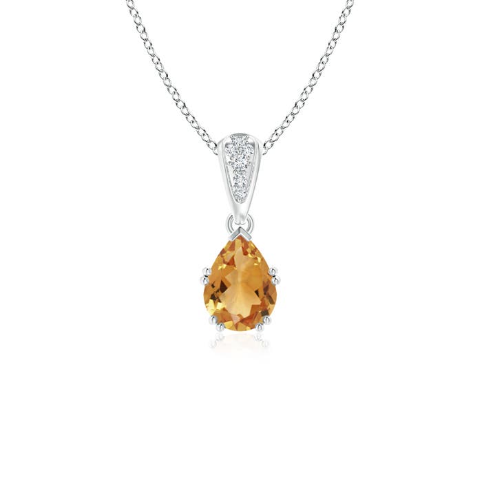 A - Citrine / 0.7 CT / 14 KT White Gold