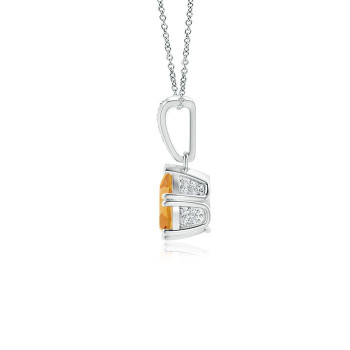 A - Citrine / 0.7 CT / 14 KT White Gold