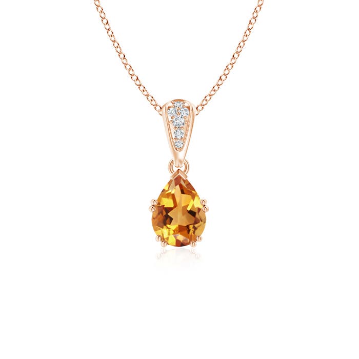 AA - Citrine / 0.7 CT / 14 KT Rose Gold