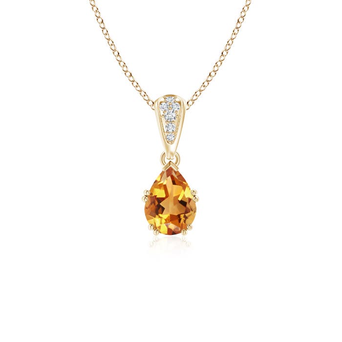 AA - Citrine / 0.7 CT / 14 KT Yellow Gold