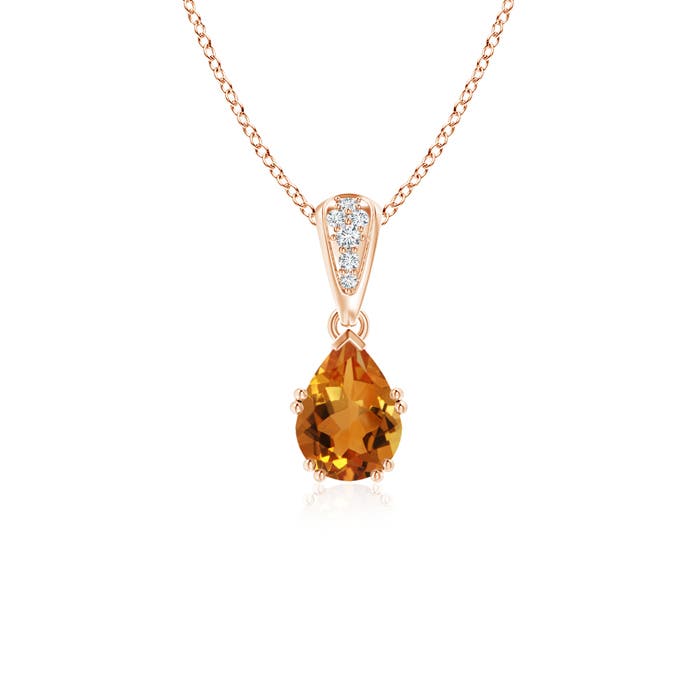 AAA - Citrine / 0.7 CT / 14 KT Rose Gold