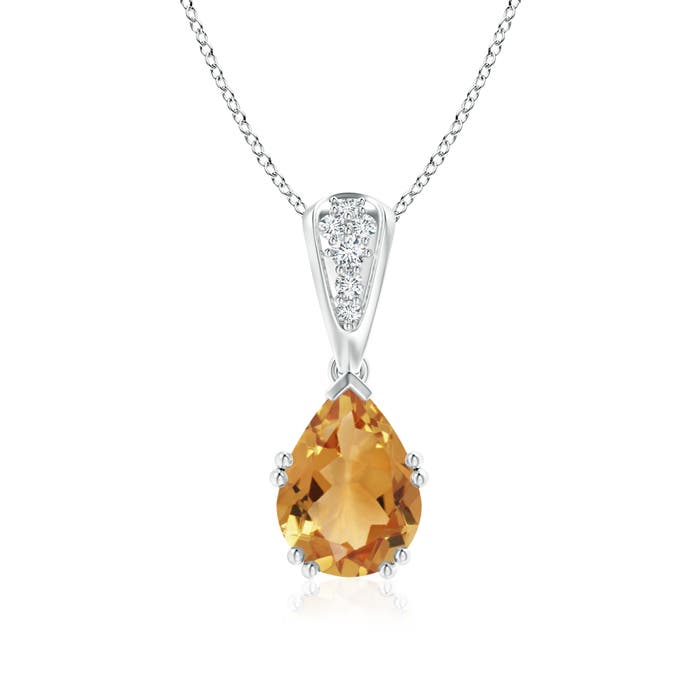 A - Citrine / 1.76 CT / 14 KT White Gold