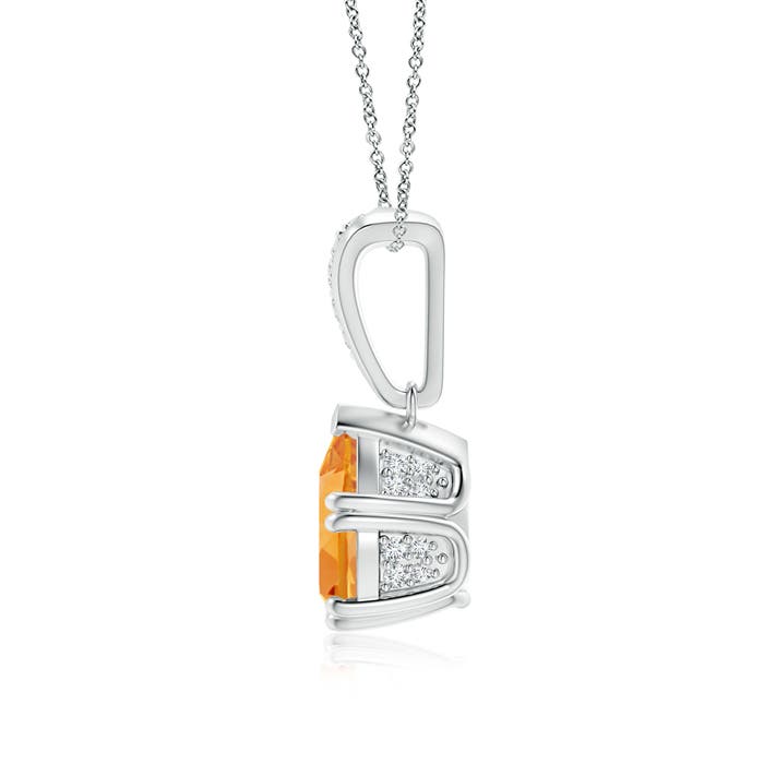 AA - Citrine / 1.76 CT / 14 KT White Gold