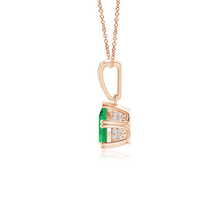 A - Emerald / 0.7 CT / 14 KT Rose Gold