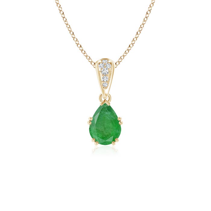 A - Emerald / 0.7 CT / 14 KT Yellow Gold