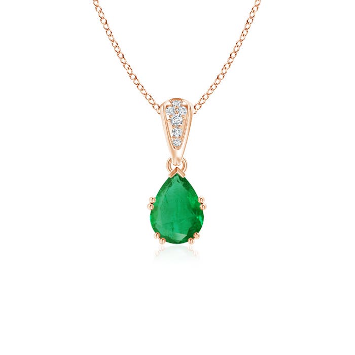 AA - Emerald / 0.7 CT / 14 KT Rose Gold