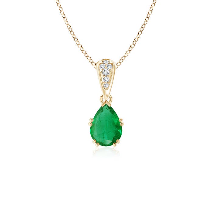 AA - Emerald / 0.7 CT / 14 KT Yellow Gold