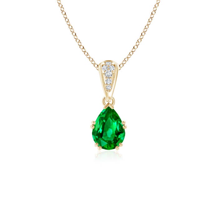 AAAA - Emerald / 0.7 CT / 14 KT Yellow Gold