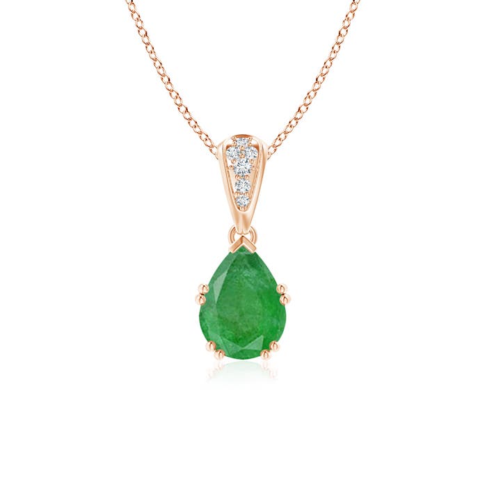 A - Emerald / 1.1 CT / 14 KT Rose Gold