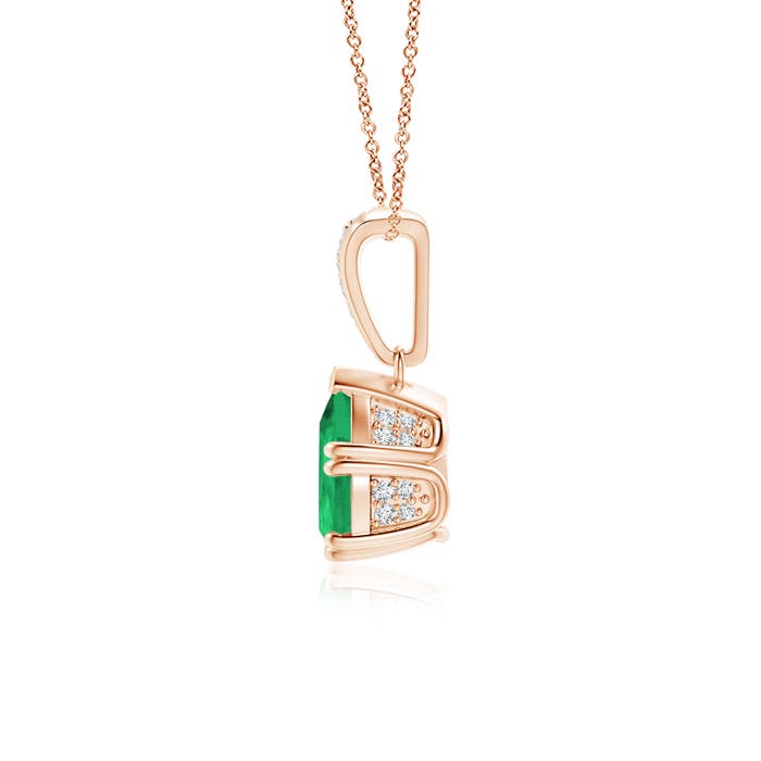 A - Emerald / 1.1 CT / 14 KT Rose Gold