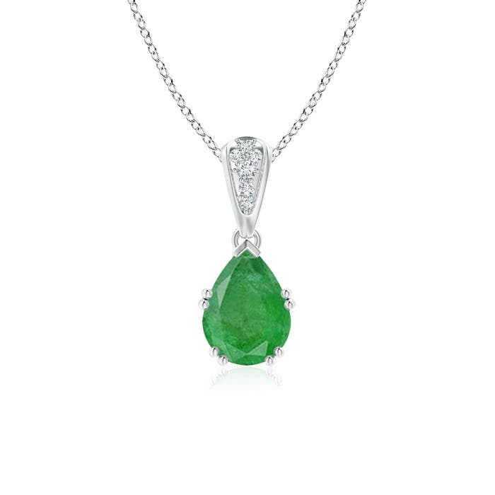 A - Emerald / 1.1 CT / 14 KT White Gold