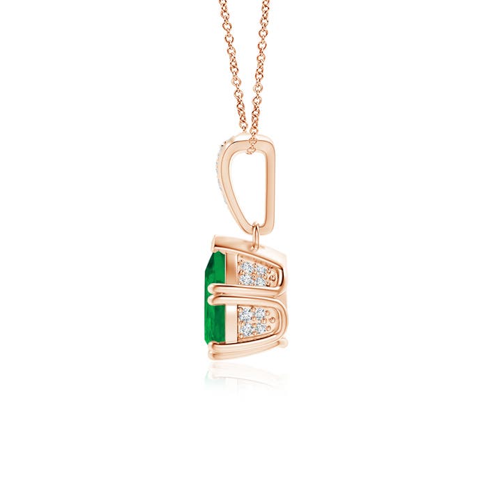 AA - Emerald / 1.1 CT / 14 KT Rose Gold