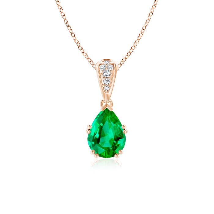 AAA - Emerald / 1.1 CT / 14 KT Rose Gold