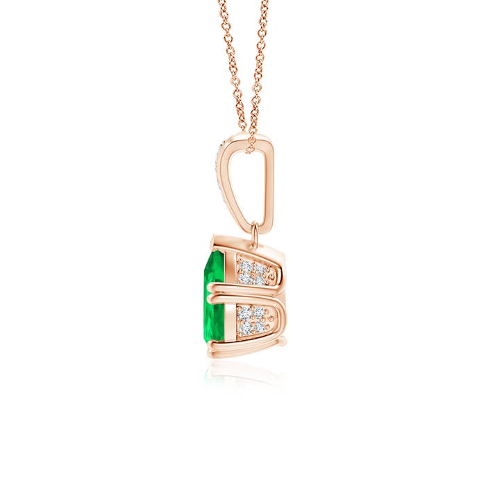 AAA - Emerald / 1.1 CT / 14 KT Rose Gold