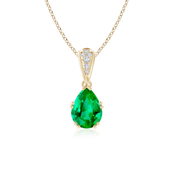 AAA - Emerald / 1.1 CT / 14 KT Yellow Gold