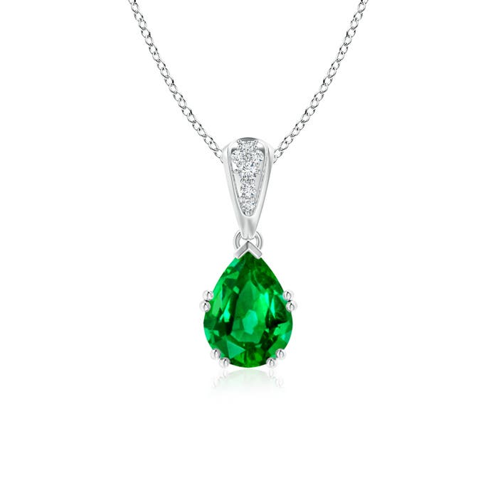 AAAA - Emerald / 1.1 CT / 14 KT White Gold