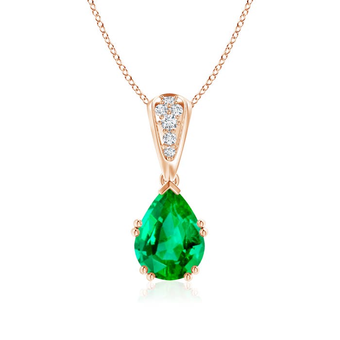 AAA - Emerald / 1.76 CT / 14 KT Rose Gold