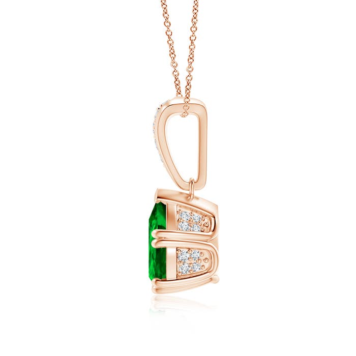 AAAA - Emerald / 1.76 CT / 14 KT Rose Gold