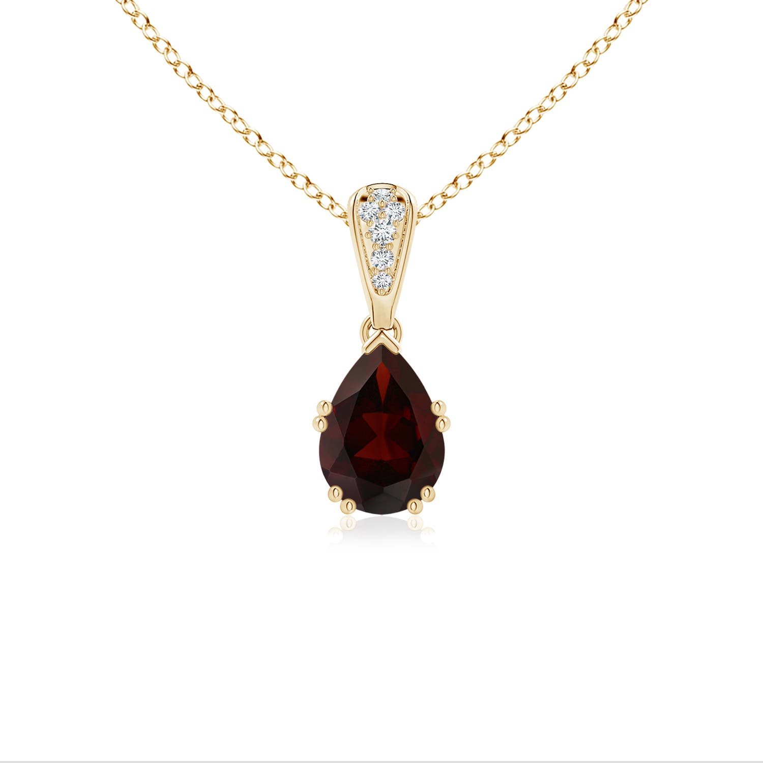 A - Garnet / 0.95 CT / 14 KT Yellow Gold