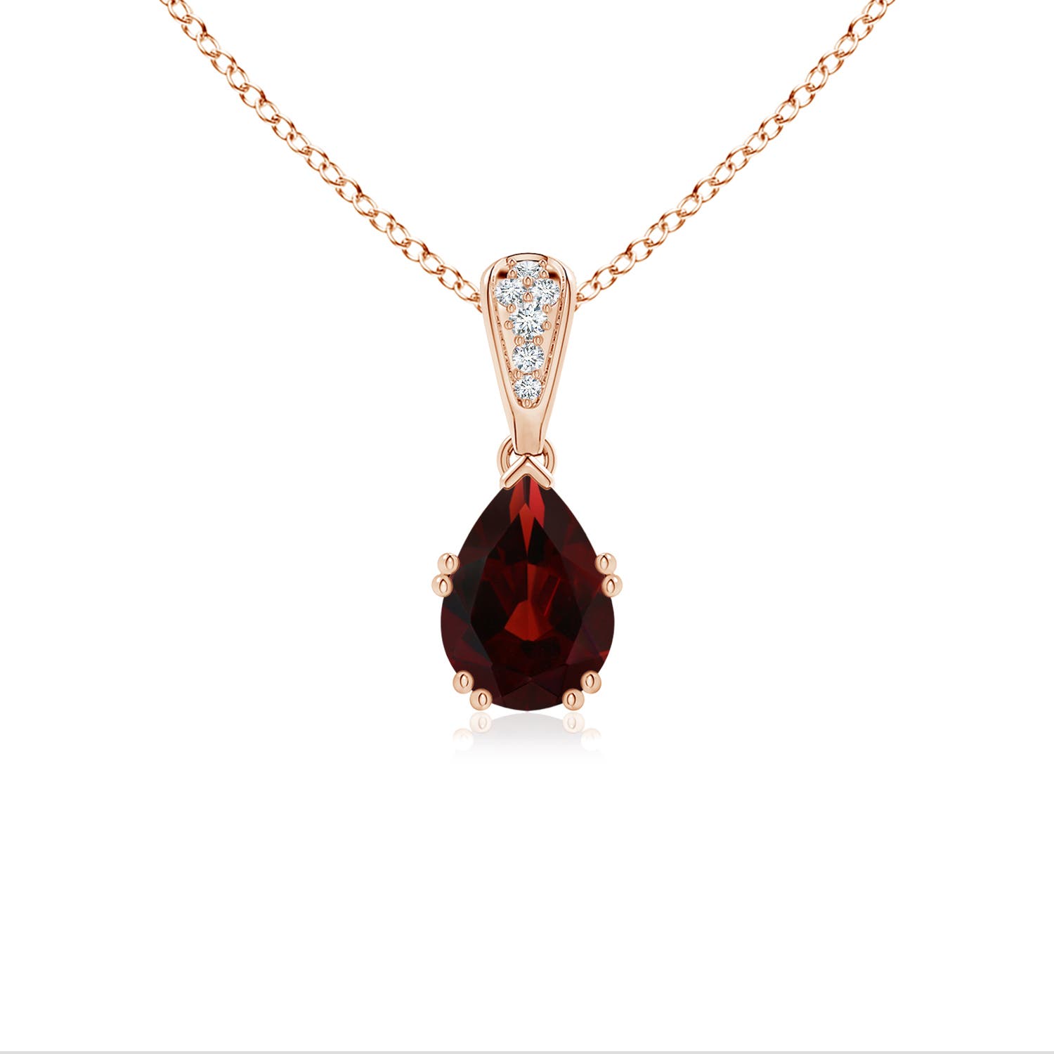 AA - Garnet / 0.95 CT / 14 KT Rose Gold