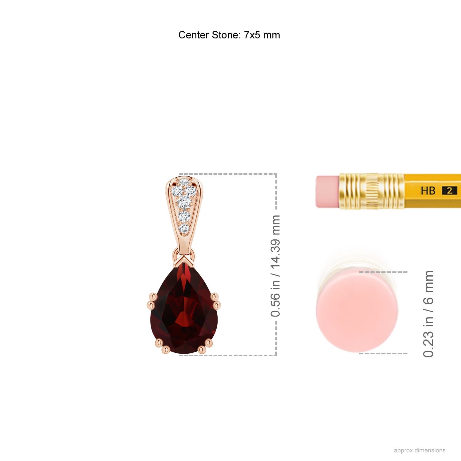 AA - Garnet / 0.95 CT / 14 KT Rose Gold