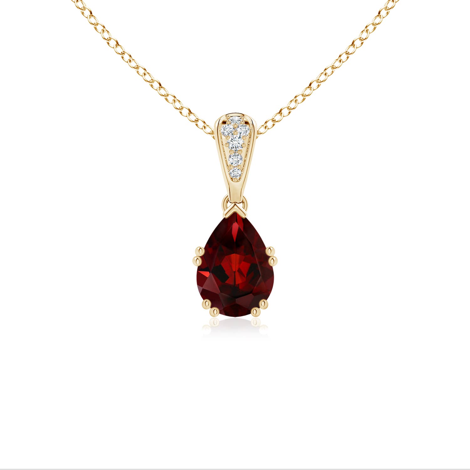 AAA - Garnet / 0.95 CT / 14 KT Yellow Gold