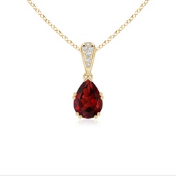 Vintage Inspired Yellow Gold Garnet Necklaces and Pendants