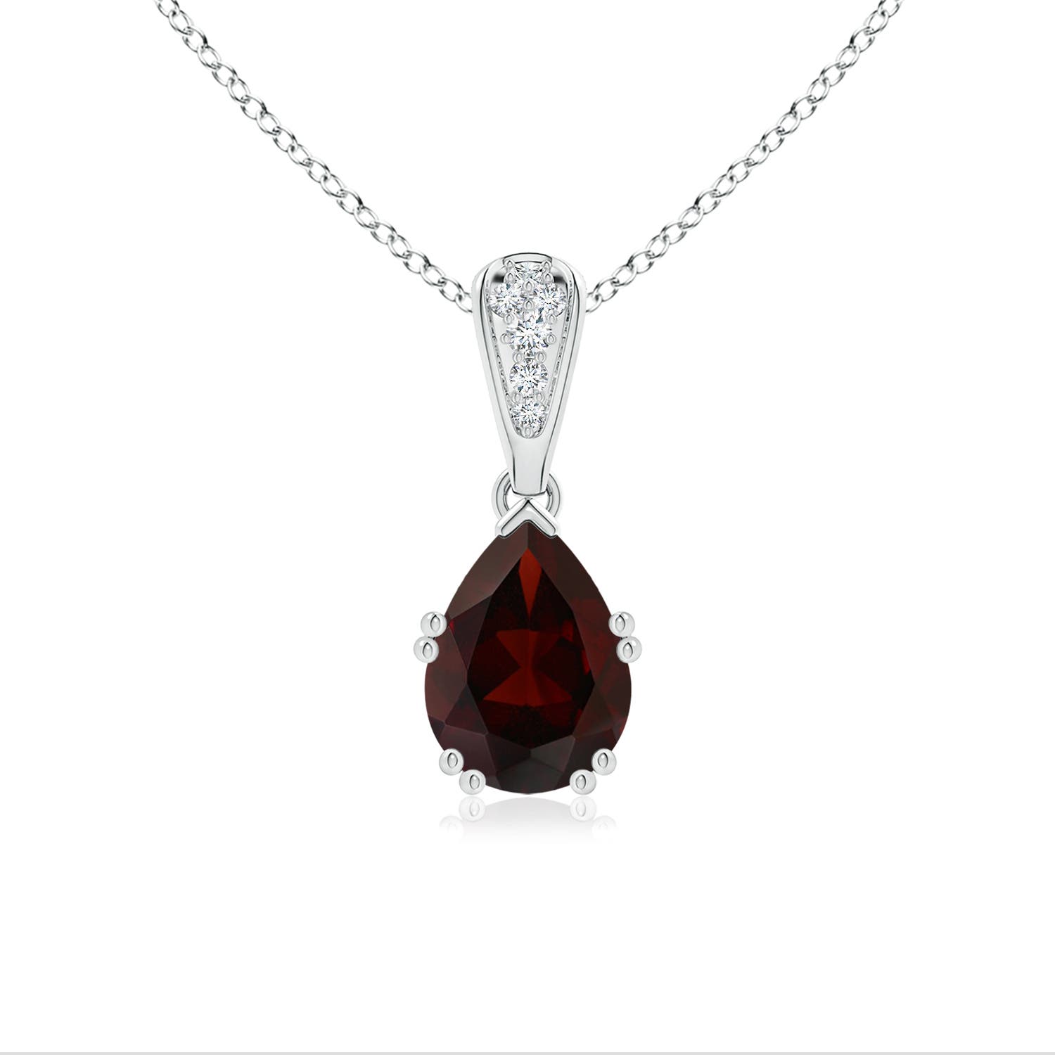 A - Garnet / 1.45 CT / 14 KT White Gold