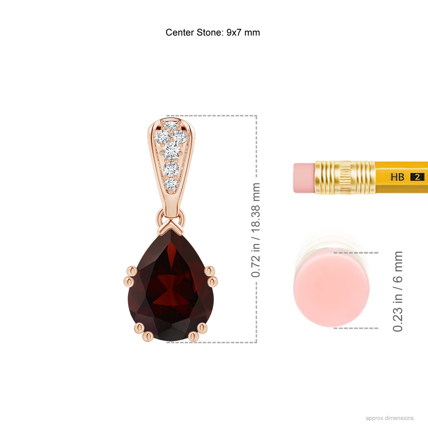 A - Garnet / 2.06 CT / 14 KT Rose Gold