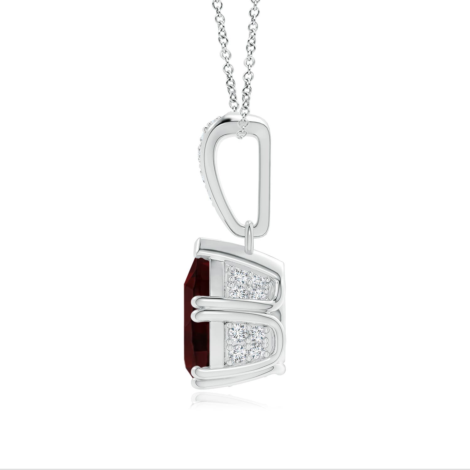 A - Garnet / 2.06 CT / 14 KT White Gold