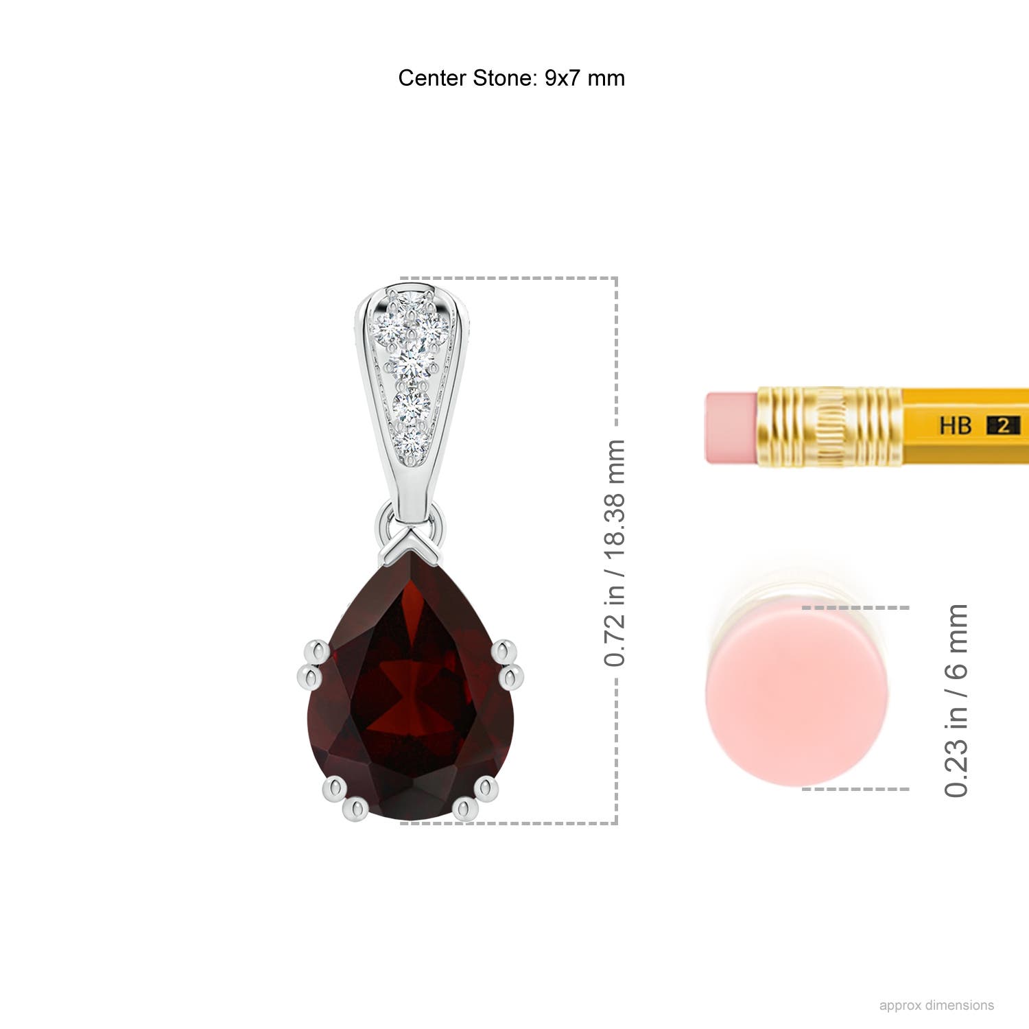 A - Garnet / 2.06 CT / 14 KT White Gold