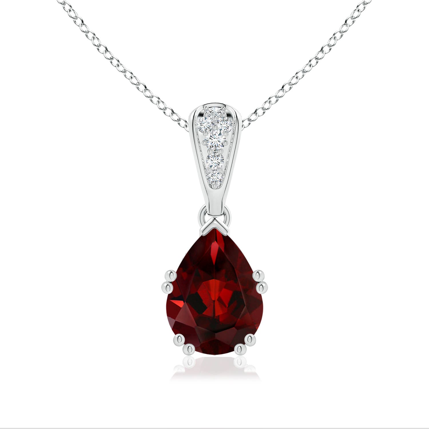 AAA - Garnet / 2.06 CT / 14 KT White Gold