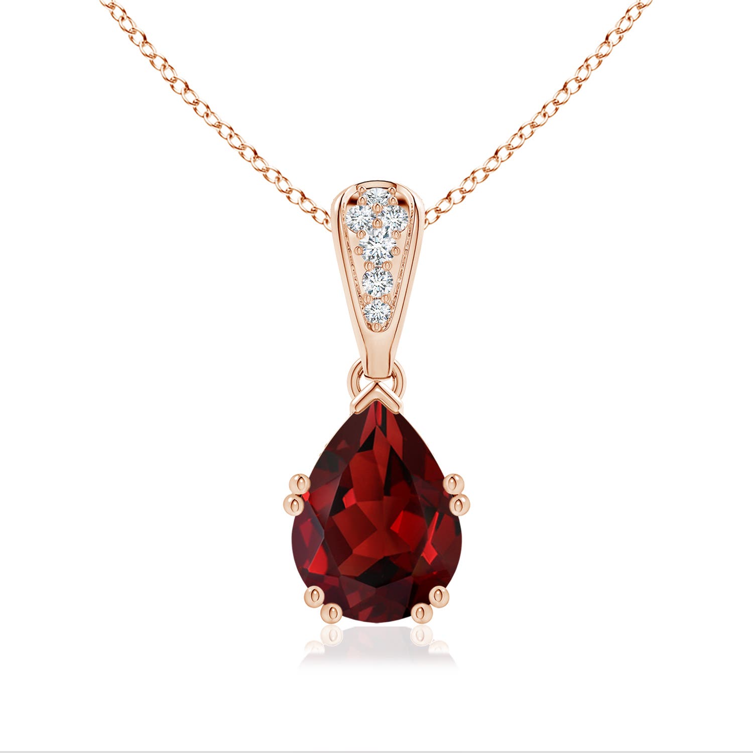 AAAA - Garnet / 2.06 CT / 14 KT Rose Gold