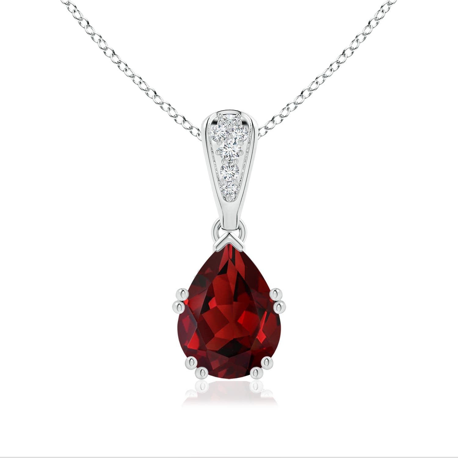 AAAA - Garnet / 2.06 CT / 14 KT White Gold