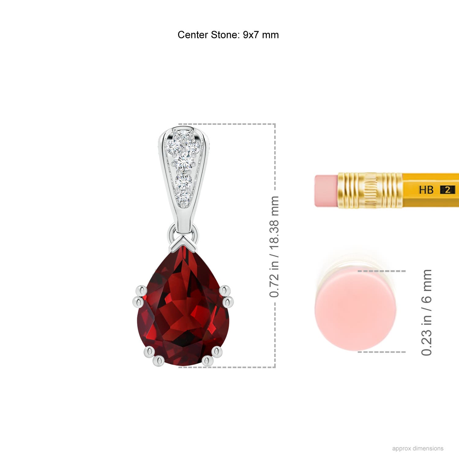 AAAA - Garnet / 2.06 CT / 14 KT White Gold