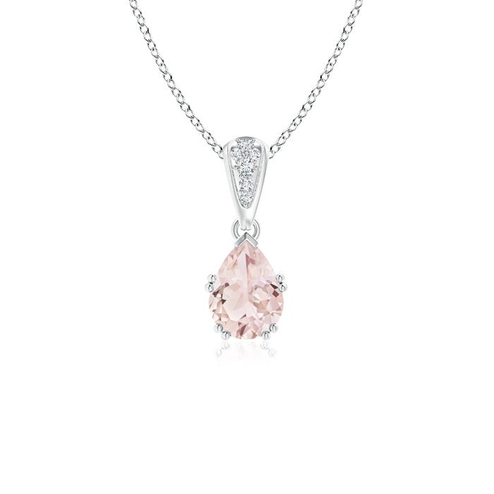 A - Morganite / 0.7 CT / 14 KT White Gold