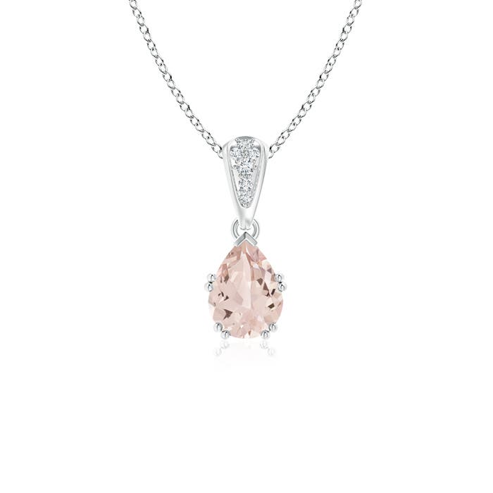 AA - Morganite / 0.7 CT / 14 KT White Gold