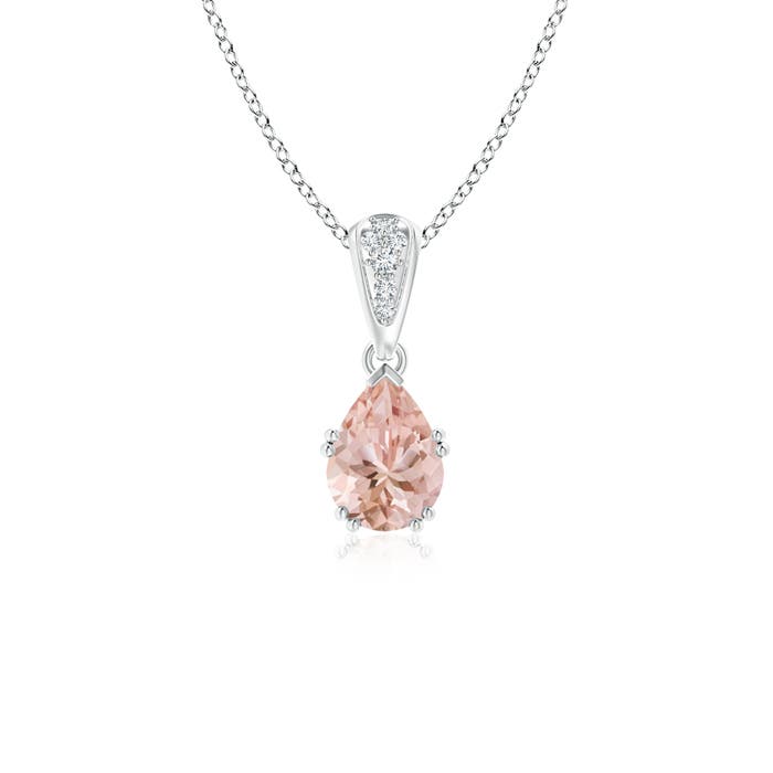 AAAA - Morganite / 0.7 CT / 14 KT White Gold