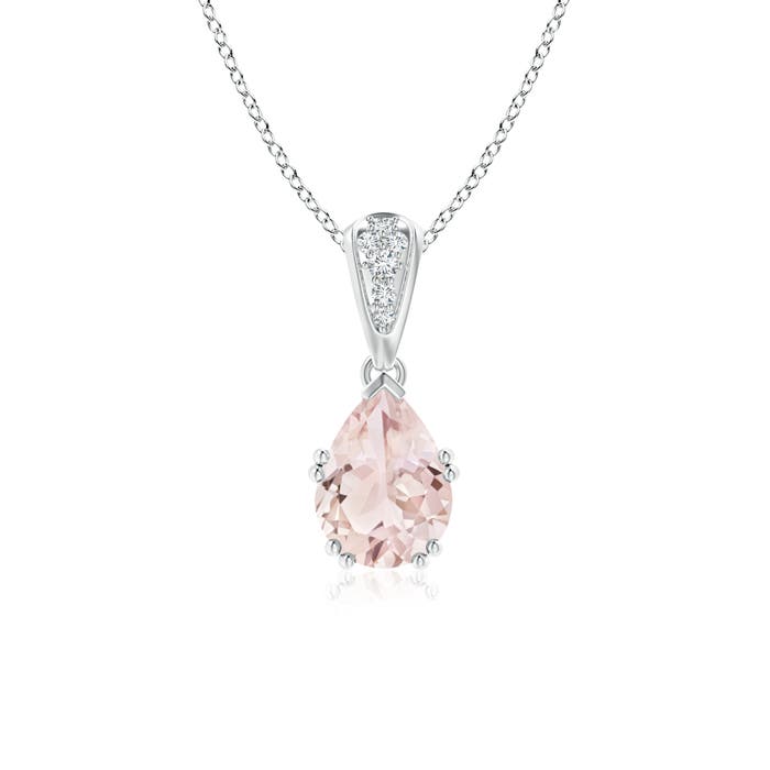 A - Morganite / 1.1 CT / 14 KT White Gold