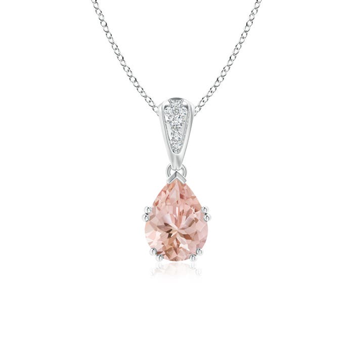 AAAA - Morganite / 1.1 CT / 14 KT White Gold